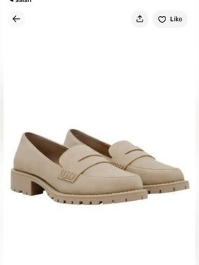 Dolce Vita Catalina sz 9 Dune beige Lug Sole Loafers preppy neutral minimalist